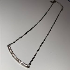 Lia Sophia silver bar necklace